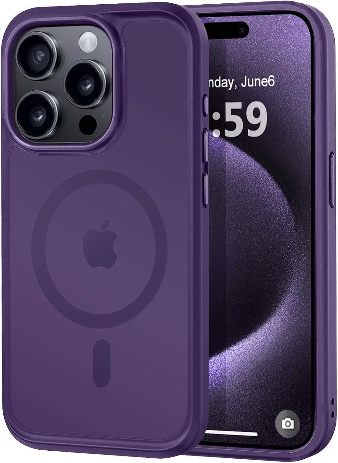 MOCCA Strong Magnetic for iPhone 14 Pro Max Case [Compatible with Magsafe] [10FT Military Grade Protective] Translucent Matte Slim Shockproof Case for iPhone 14 Pro Max 6.7"- Titanium Gray
