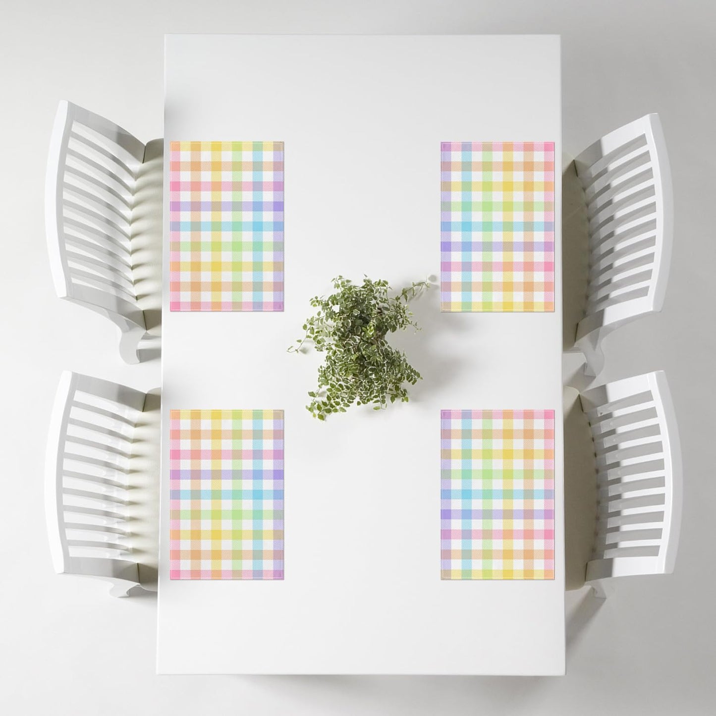 Pudodo Easter Buffalo Plaid Check Table Runner Spring Holiday Farmhouse Fireplace Kitchen Dining Room Home Party Decoration (13" x 72")