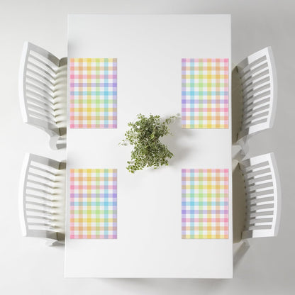 Pudodo Easter Buffalo Plaid Check Table Runner Spring Holiday Farmhouse Fireplace Kitchen Dining Room Home Party Decoration (13" x 72")