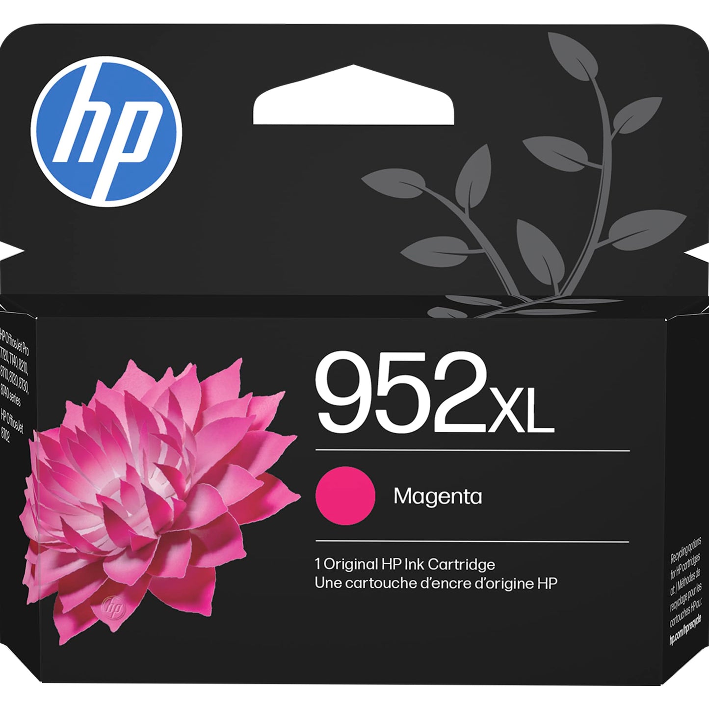 HP 952XL Black High-Yield Ink Cartridge Printers | Works OfficeJet 8702 OfficeJet Pro 7720, 7740, 8210, 8216, 8710, 8715, 8720, 8725, 8730, 8740 | Eligible for Instant Ink | F6U19AN