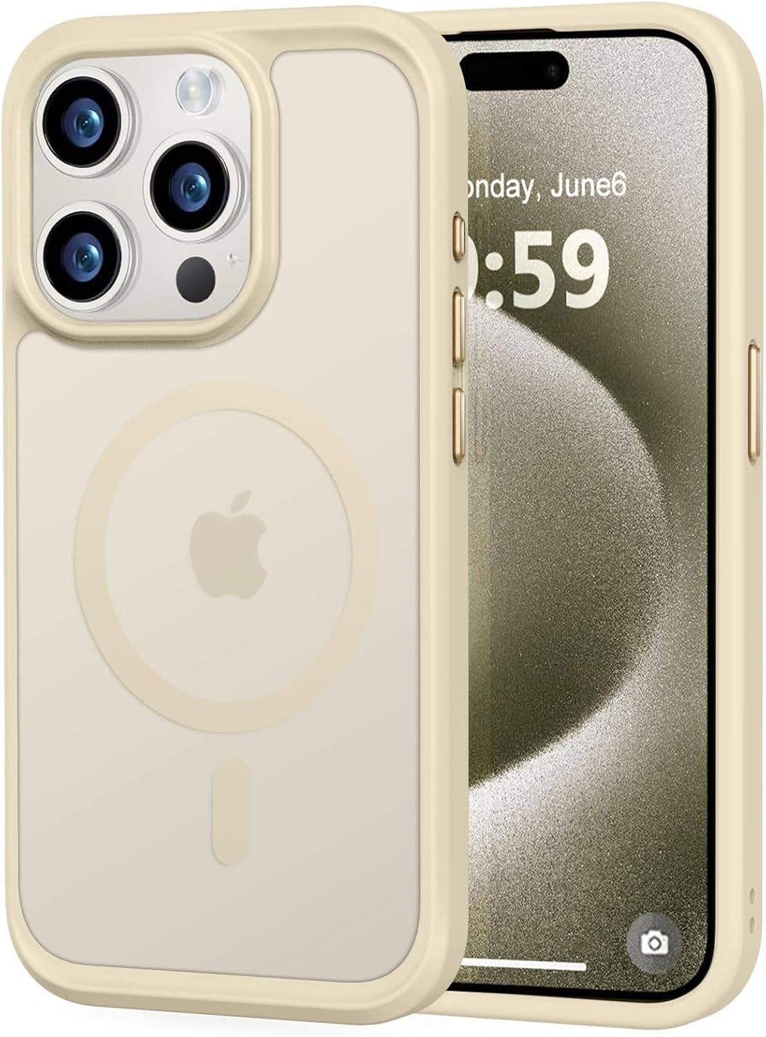 MOCCA Strong Magnetic for iPhone 14 Pro Max Case [Compatible with Magsafe] [10FT Military Grade Protective] Translucent Matte Slim Shockproof Case for iPhone 14 Pro Max 6.7"- Titanium Gray