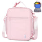 NOL Nylon Waterproof Kids Lunch Bag, Insulated Lunch Bag, Lunch box Cooler, Reusable, Zip Closure with Buckle Handle Holds Lunch Box, Snacks & Water Bottle for School Work, Cream