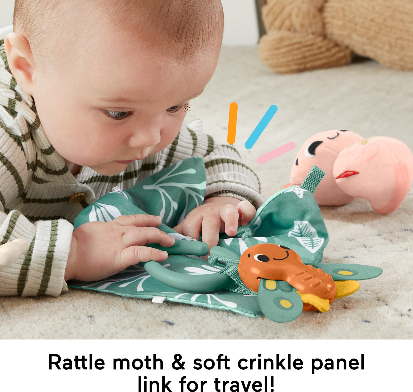 Fisher-Price Baby Toys Taco Tuesday Set, 3 Pretend Food Rattle & Sensory Activities for Newborns Ages 3+ Months