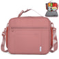 NOL Nylon Waterproof Kids Lunch Bag, Insulated Lunch Bag, Lunch box Cooler, Reusable, Zip Closure with Buckle Handle Holds Lunch Box, Snacks & Water Bottle for School Work, Cream