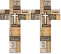 Jetec Cross Wall Decor Christian Wooden Cross Religious Faith Biblical Faith Biblical Verse Wall or Table Sign for Home Easter Farmhouse Home Hanging Decorations Indoor Outdoor(10.6 x 6.1 Inch)