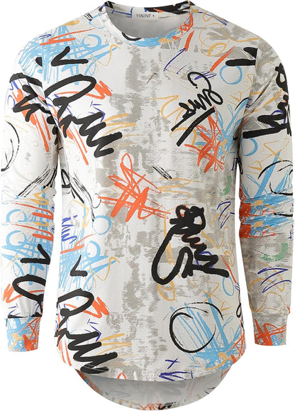 YININF Mens Hipster Hip Hop Short Sleeve Print T-Shirt Shirts Men