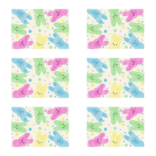 XCHI Colorful Dots Cute Bunny Watercolor Rabbits Easter Table Runner Table Decoration for Party Home Kitchen Dining Holiday Decor 13x72 Inch