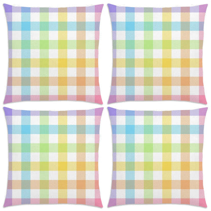 Pudodo Easter Buffalo Plaid Check Table Runner Spring Holiday Farmhouse Fireplace Kitchen Dining Room Home Party Decoration (13" x 72")
