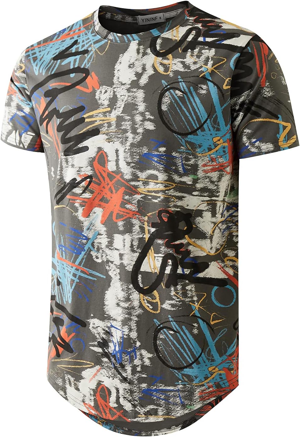 YININF Mens Hipster Hip Hop Short Sleeve Print T-Shirt Shirts Men