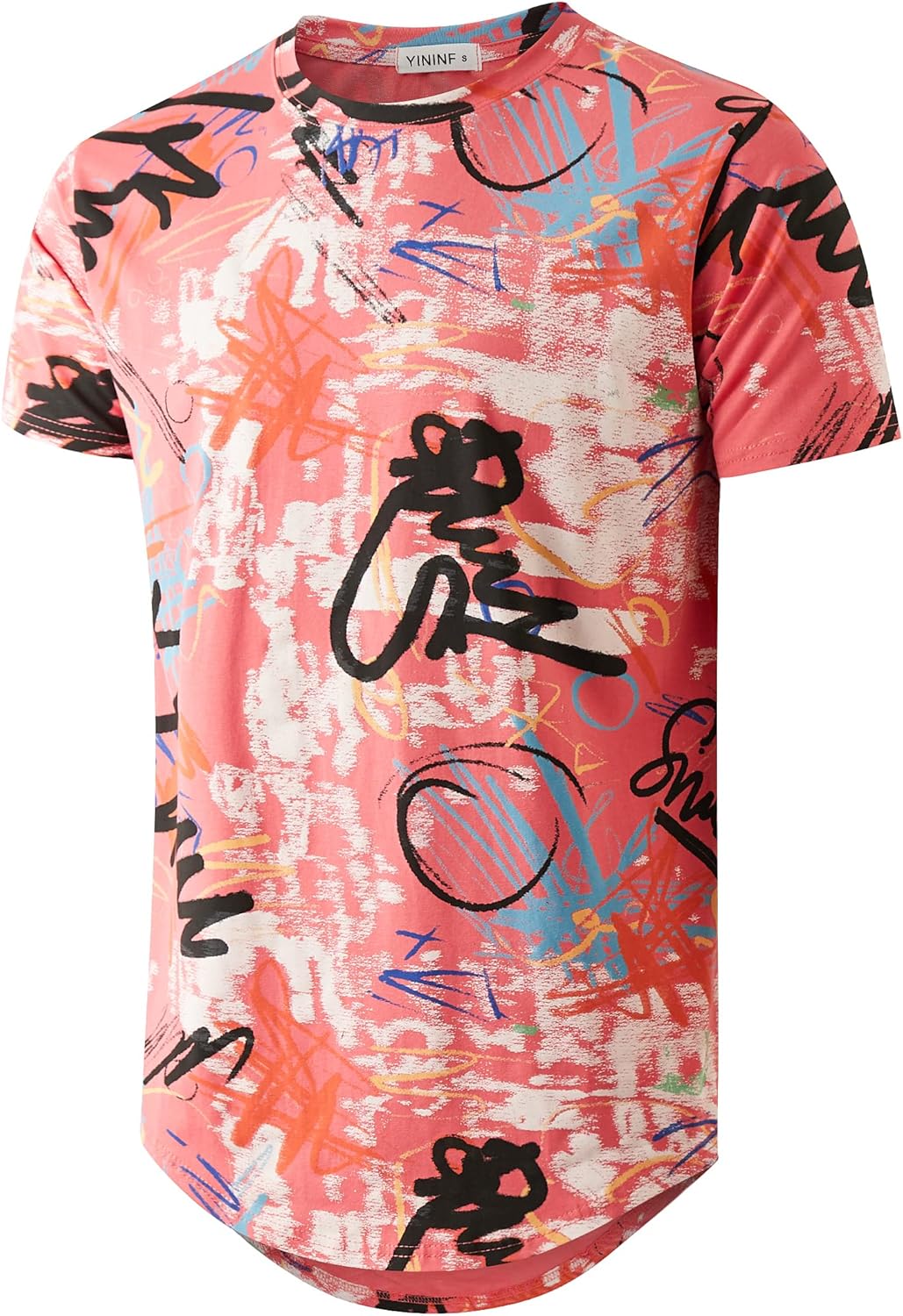YININF Mens Hipster Hip Hop Short Sleeve Print T-Shirt Shirts Men