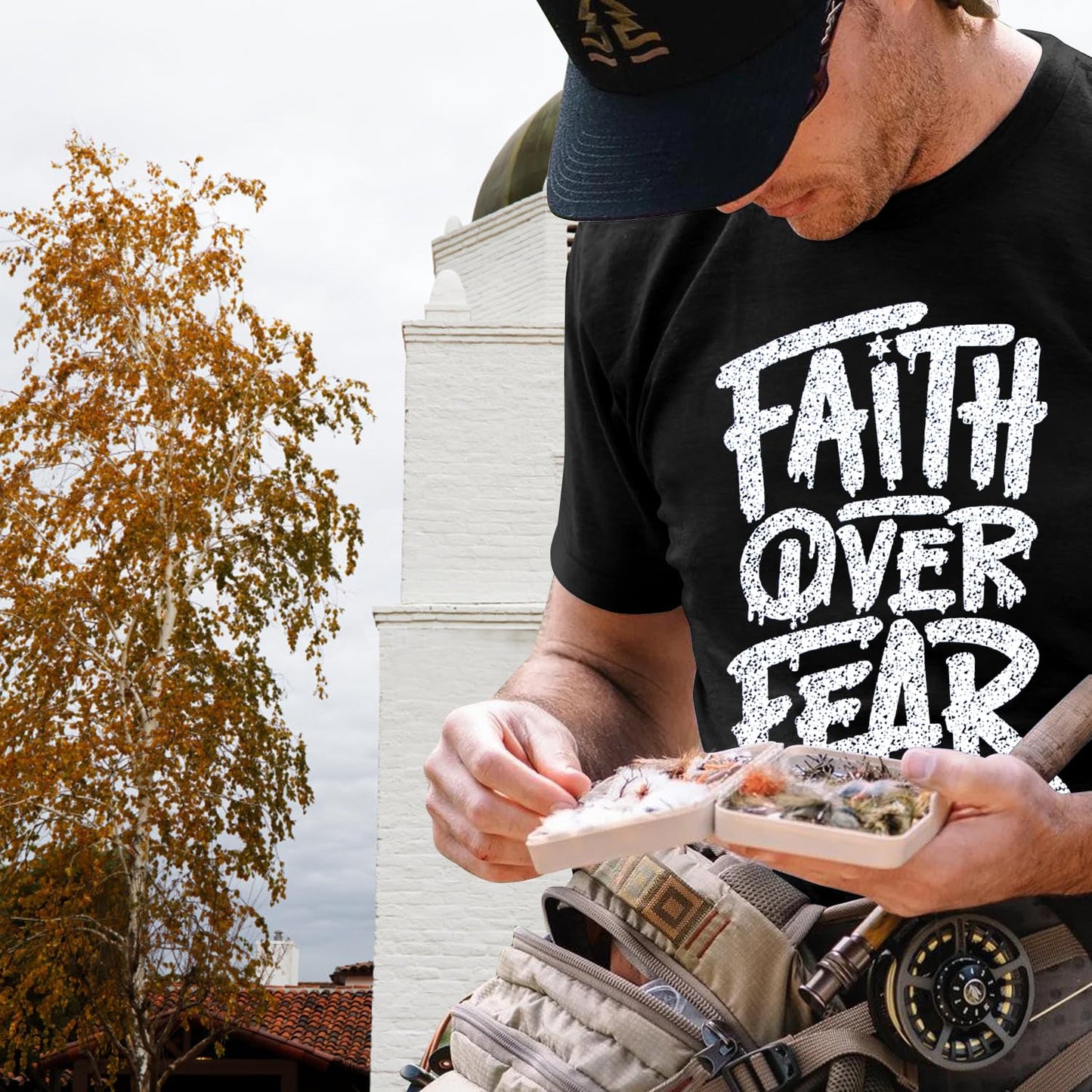 Christian Shirts for Men:Faith Cross Printed T-Shirts Christian Gifts for Men Jesus Shirts Holy Bible Tees