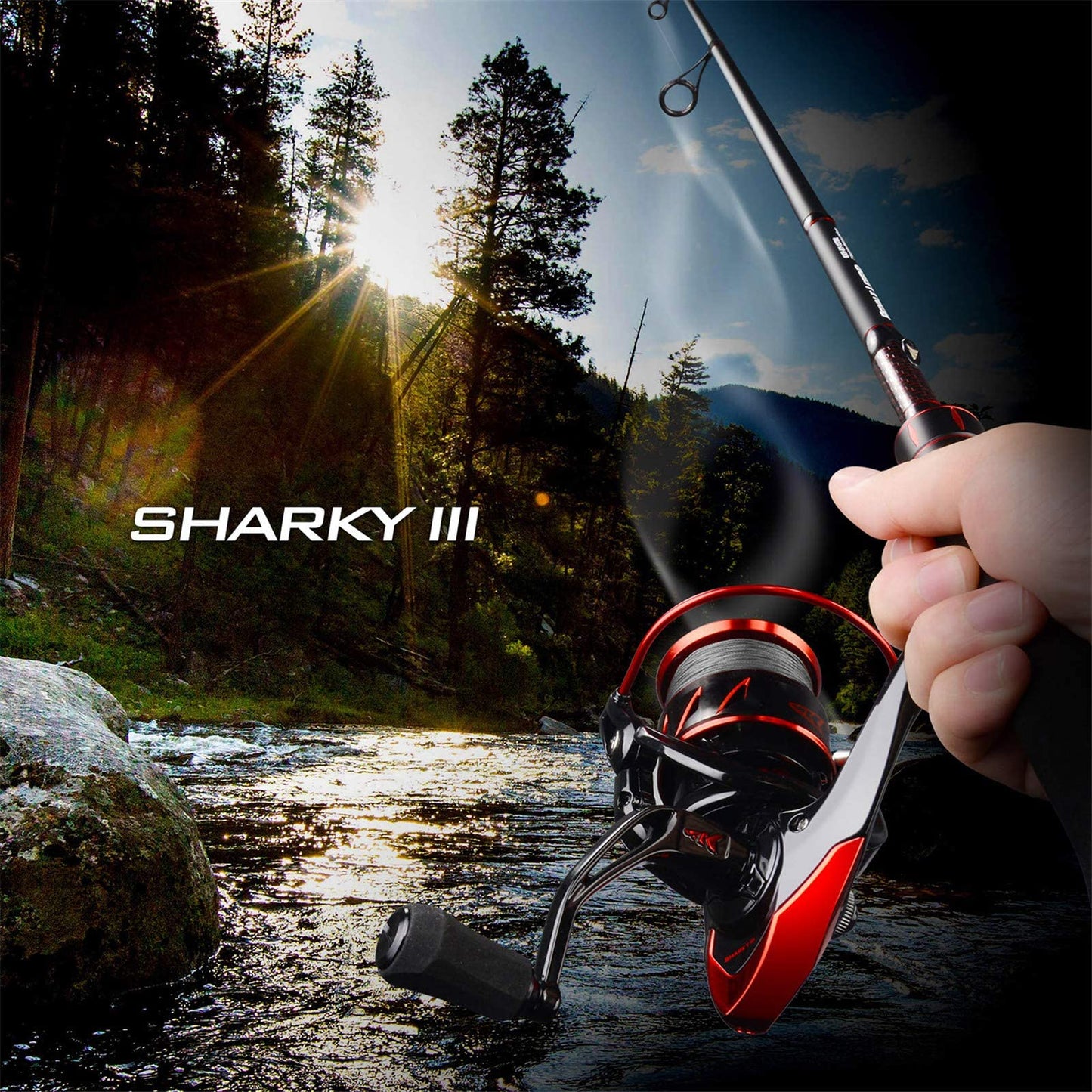 KastKing Sharky Spinning Reel – 5.2:1 & 6.2:1 Gear Ratios, Carbon Fiber Drag 33–39.5LB, 10+1 Stainless Bearings, Lightweight Nylitech Body, Oversize Shaft, for Saltwater & Freshwater