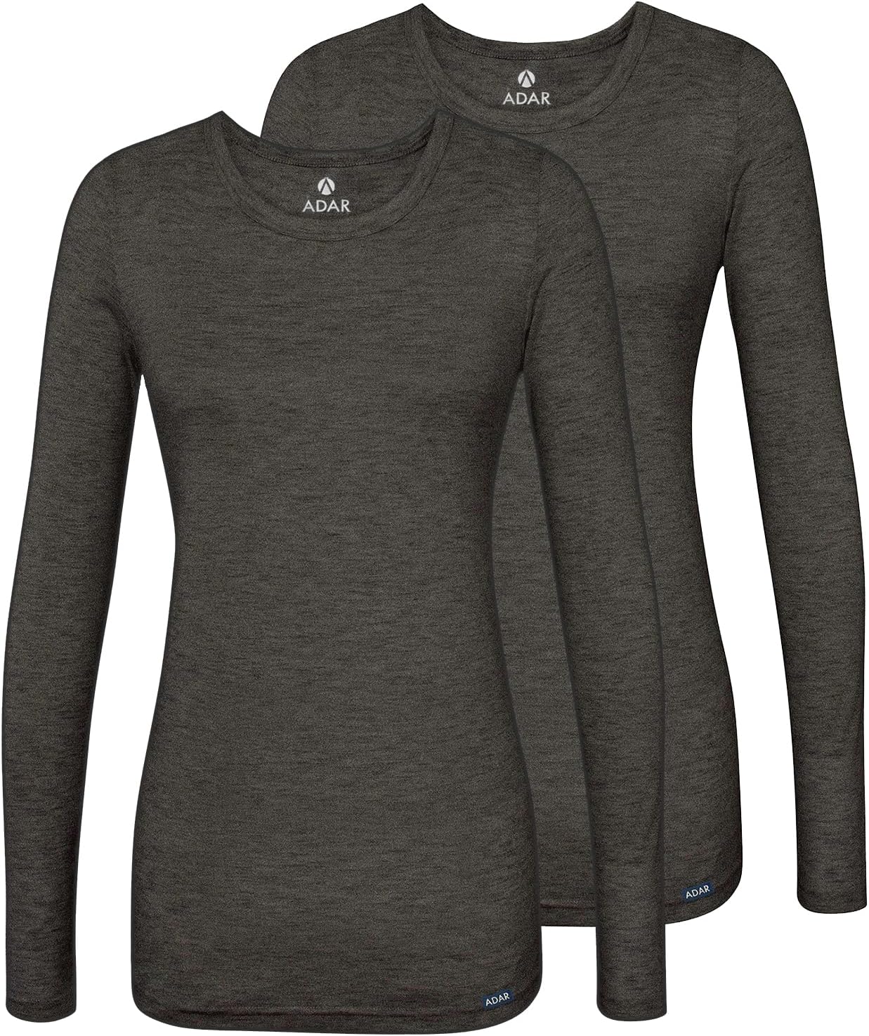 Adar Underscrubs for Women 2 Pack - Long Sleeve Underscrub Comfort Tee
