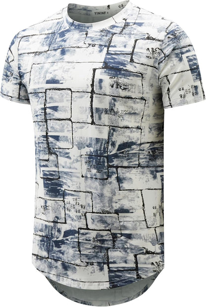 YININF Mens Hipster Hip Hop Short Sleeve Print T-Shirt Shirts Men