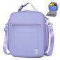 NOL Nylon Waterproof Kids Lunch Bag, Insulated Lunch Bag, Lunch box Cooler, Reusable, Zip Closure with Buckle Handle Holds Lunch Box, Snacks & Water Bottle for School Work, Cream