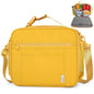 NOL Nylon Waterproof Kids Lunch Bag, Insulated Lunch Bag, Lunch box Cooler, Reusable, Zip Closure with Buckle Handle Holds Lunch Box, Snacks & Water Bottle for School Work, Cream